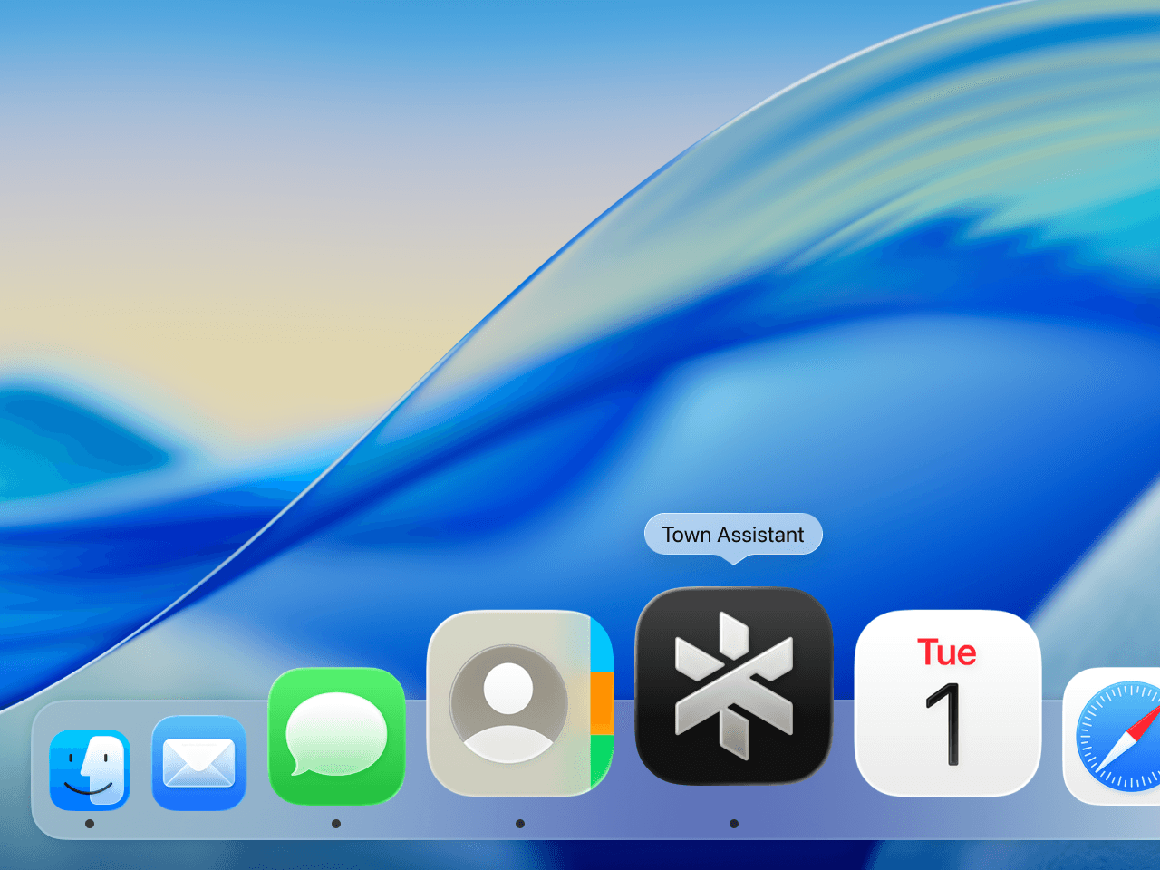 Town Desktop using local contacts to enrich assistant context