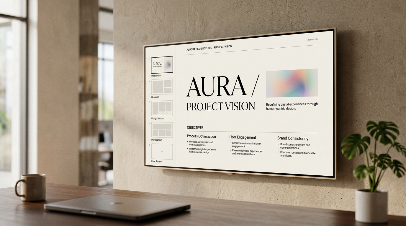 Town Decks hero: a modern presentation interface